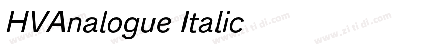 HVAnalogue Italic字体转换